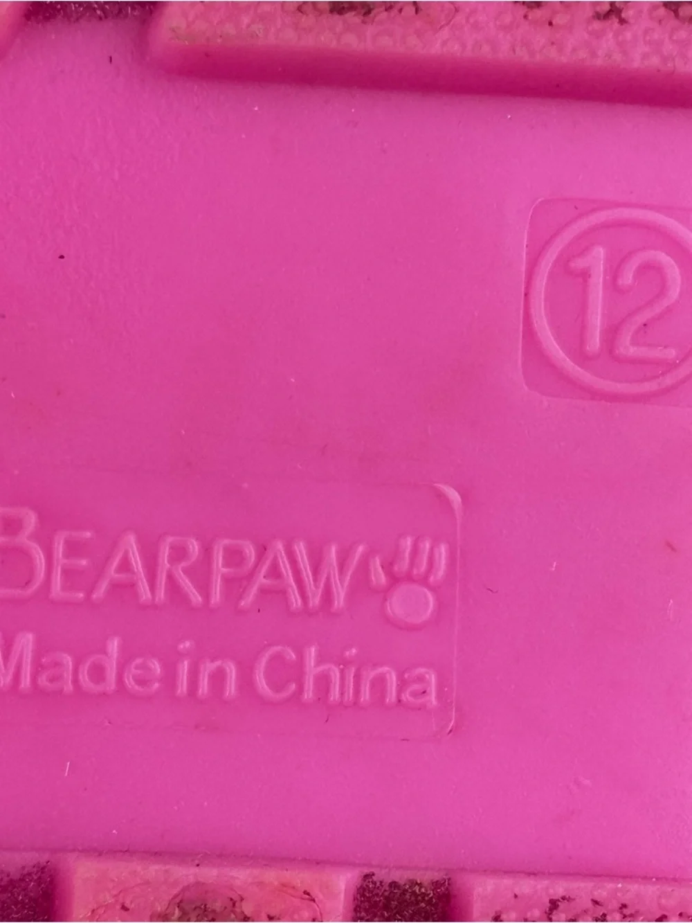 BEARPAW PINK CHELSEA- STYLE KIDS RAIN BOOTS SIZE 12